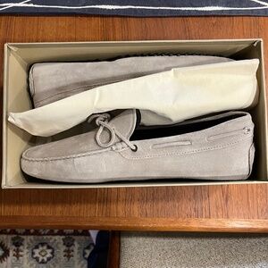 Aurelien Suede Driving Shoes (Light Grey - Size 47)
